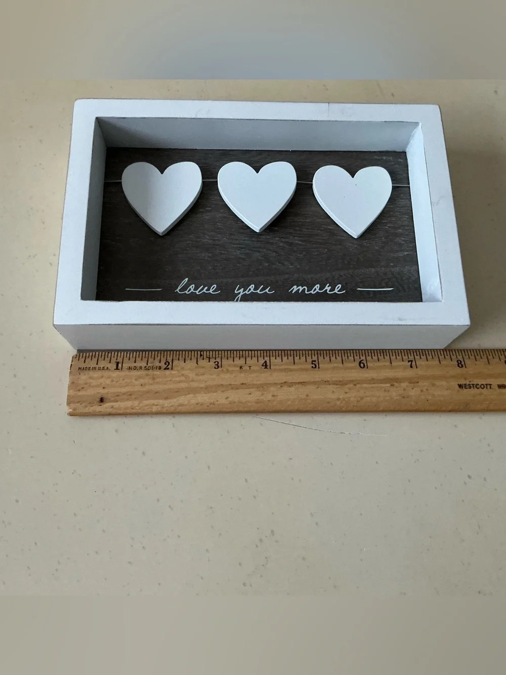LOVE YOU MORE Painted Wood Box Sign ❤️